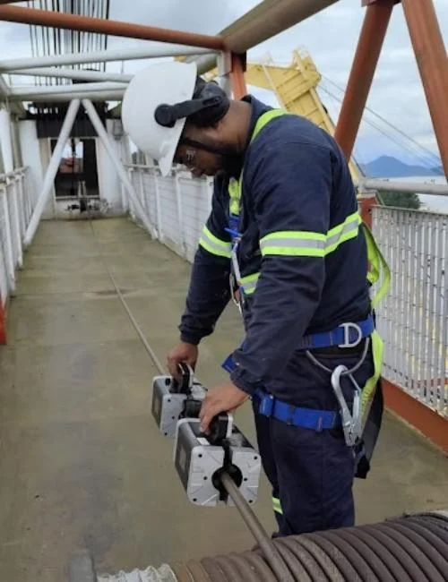 Inspeção técnica em cabos de aço